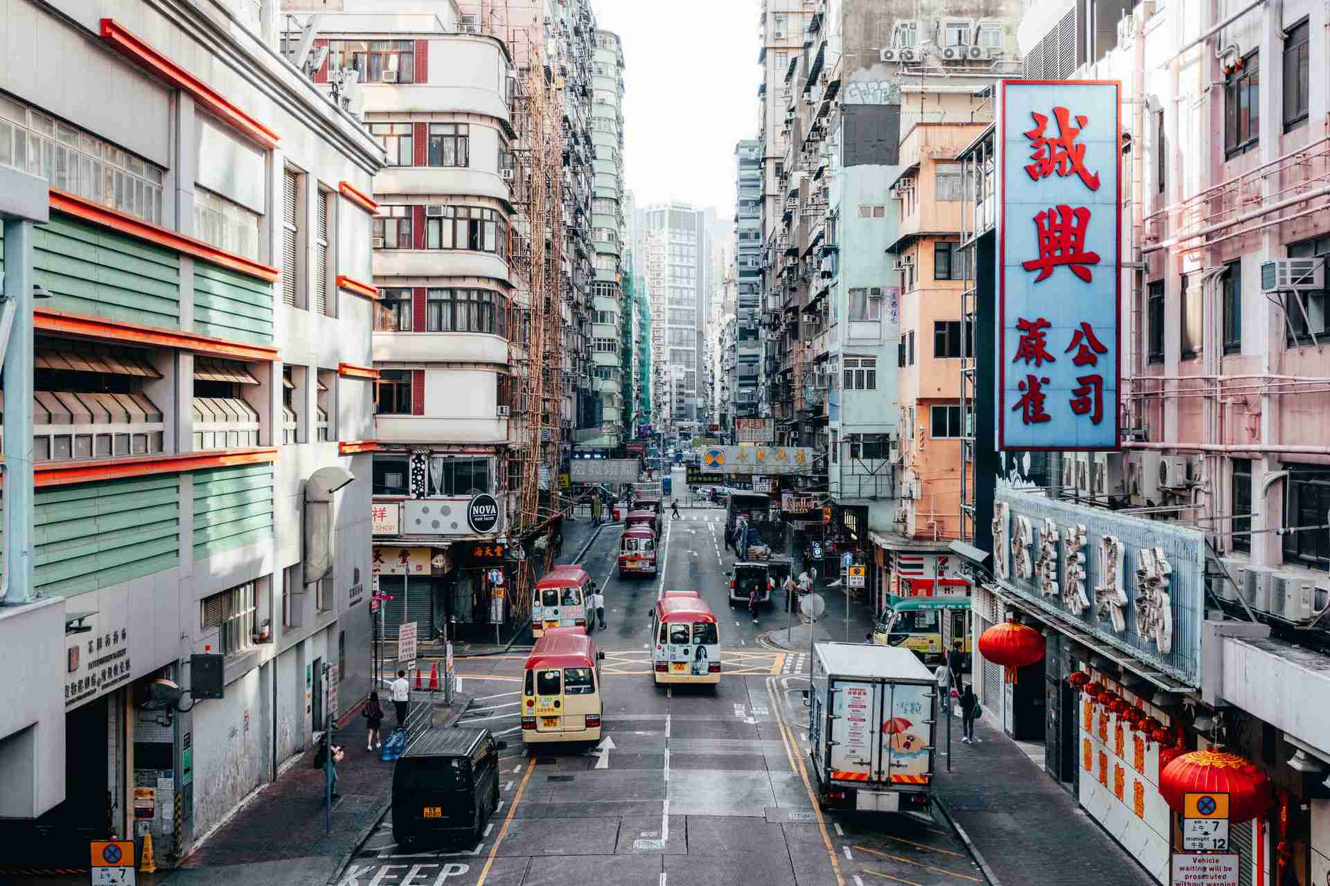 mong kok street in Hong Kong