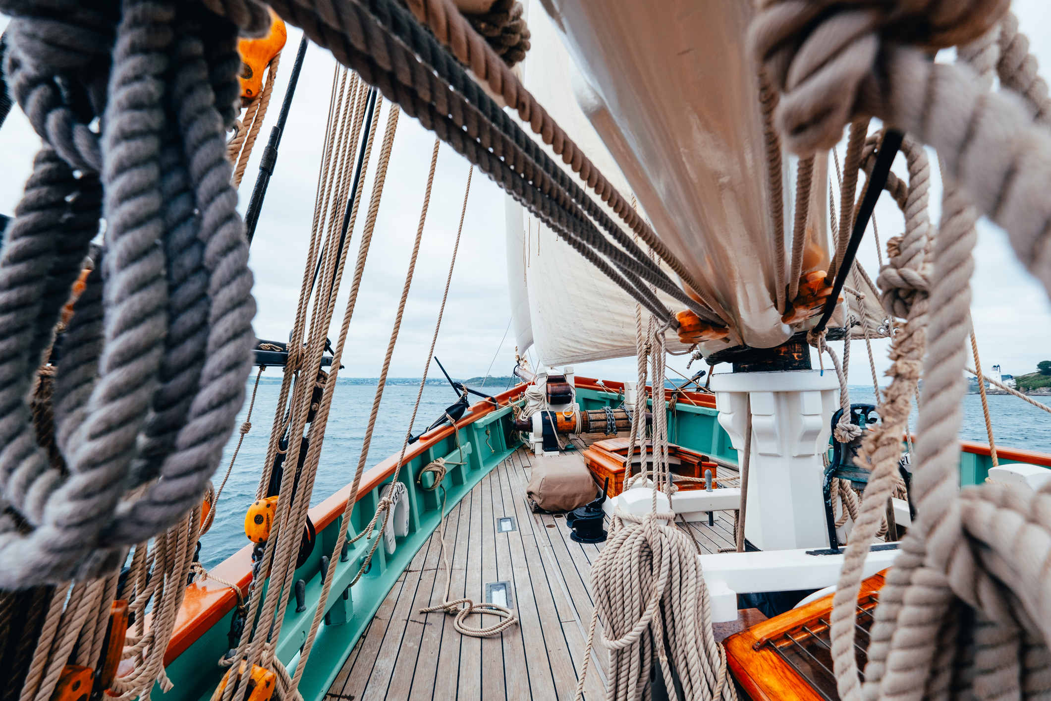 On deck on Pilot Cutter Pellew