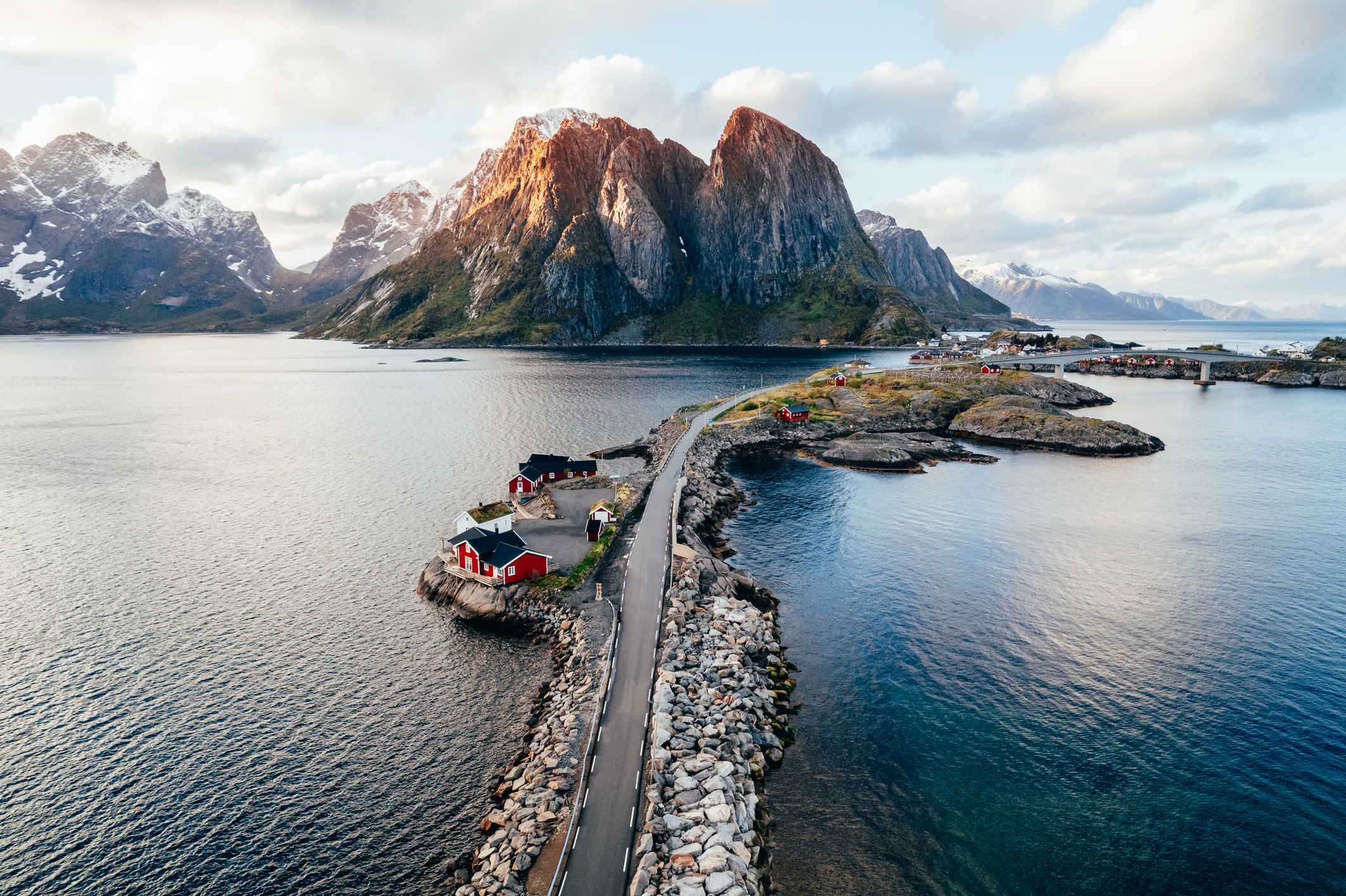 Lofoten mountain glow