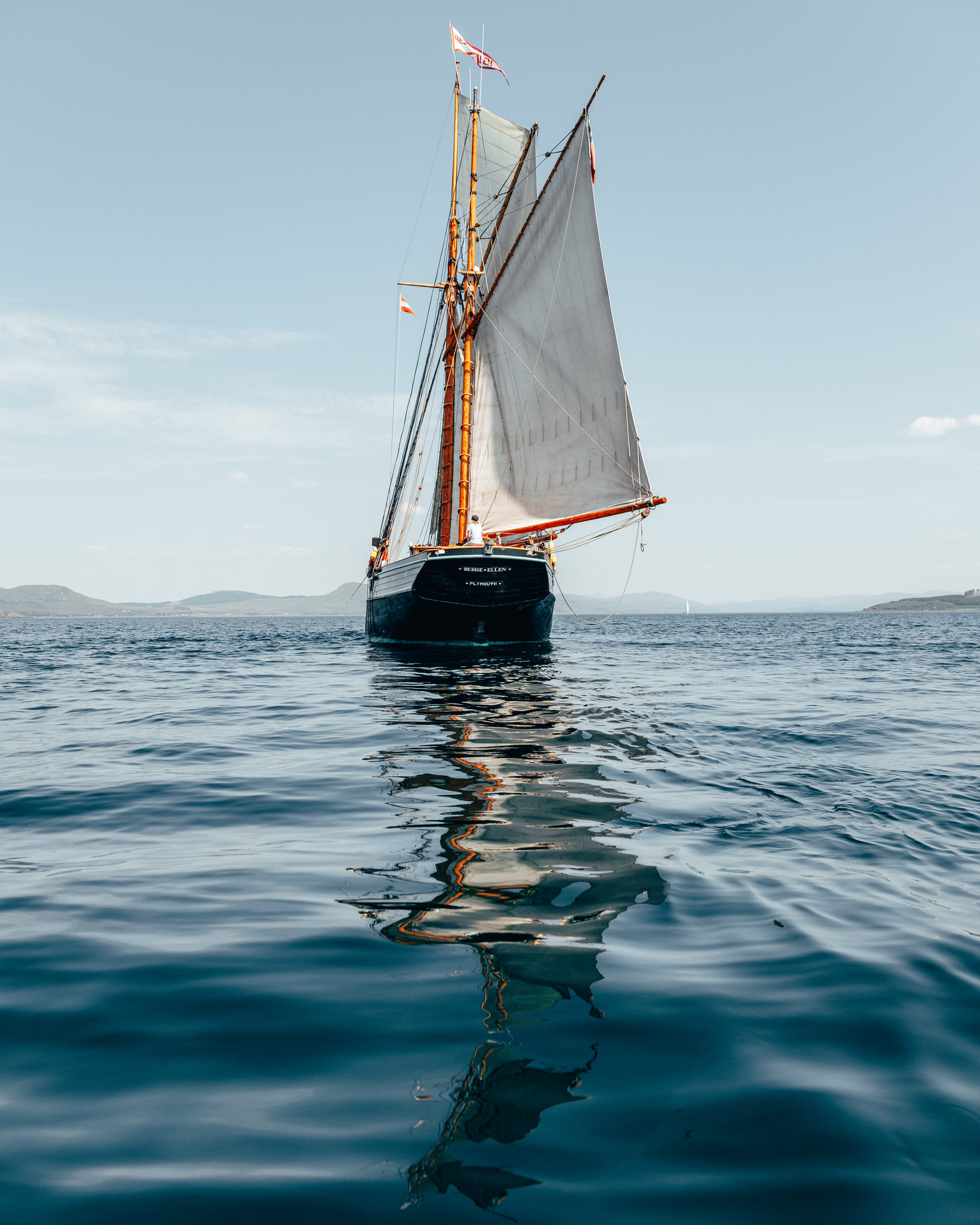 Tall ship bessie Ellen sailing in Scotland